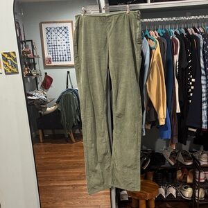 Free People We the Free Penny Pull On Flare Corduroy Pants Size 29 in Basil